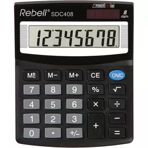 Калькулятор Базовый Rebell SDC 408 Настольный 8 Цифр Черный