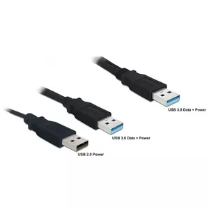 USB Cable DeLOCK 82908 USB 3.2 Gen 1 0.6m 2x USB A Male Black