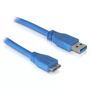 Кабель DeLOCK Micro USB 3.0 1M, USB A, 5 Гбит/с, Синий