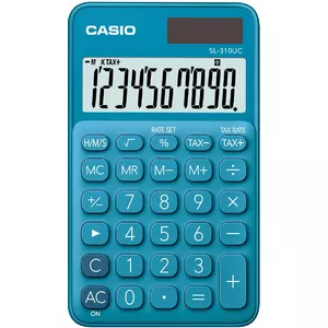Casio SL-310UC-BU kalkulators Kabata Pamata kalkulators Zils