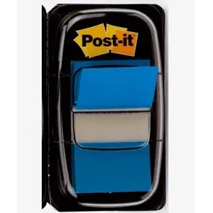 Self-adhesive removable rectangle labels 3M I680-2, blue, 25.4×43.2 mm, 50 pcs
