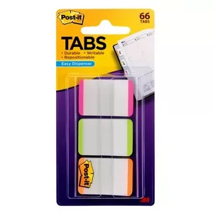 Blank tab index 3M 686L-PGO Green Orange Pink White