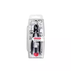 Bow Compass Herlitz 11122322 Black Grey