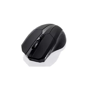 Bezvadu RF pele IBOX i005 PRO — ambidekstrāla, lāzera 1600 DPI, 3 pogas, nano USB uztvērējs, melna