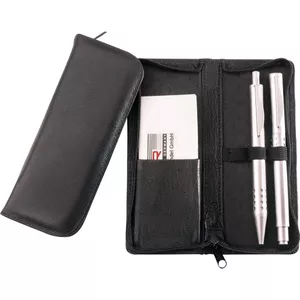 Jüscha 2603 pencil case Soft pencil case Leather Black