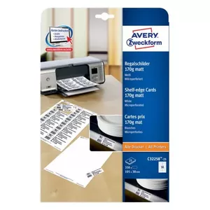 Самоклеящаяся этикетка Avery C32258-25 Прямоугольная Белая