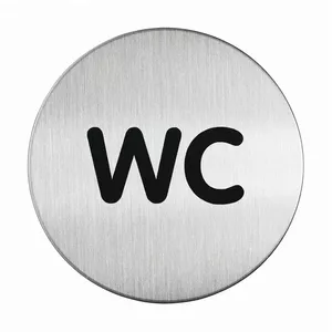 Durable 4907-23 Metal Pictogram WC Sign Silver