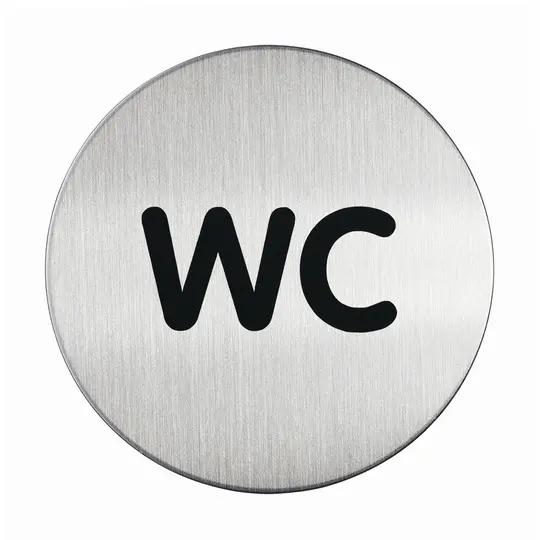 Durable 4907-23 metāla piktogramma WC sudraba