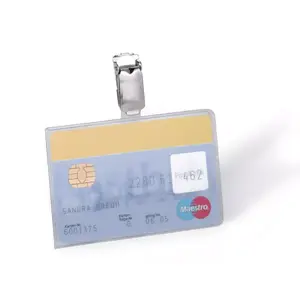 Бейдж-держатель Durable 811319, прозрачный, упаковка 25 шт.