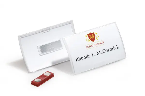 Durable Click Fold Magnetic Name Badge Photo 2