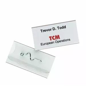 Durable 8606-19 Transparent Plastic Label Holders, 10 Pack