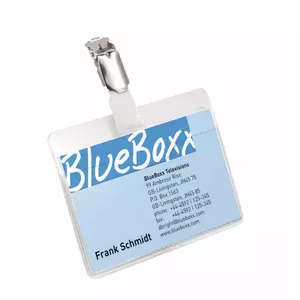 Durable 8612-19 Transparent PVC Name Badge Holders, 90 x 60 mm, 5 Pack