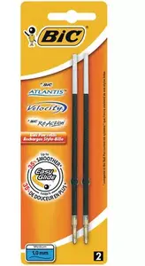 Pen refill BIC 892409, Medium blue tip 0.4 mm, pack of 2