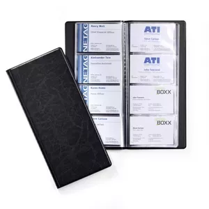 Durable 240201 Business Card Holder, 192 Card Capacity, Black