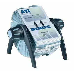 Держатель для визиток Durable Visifix Flip черный