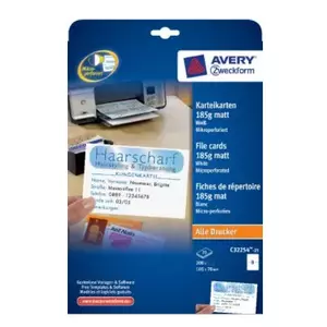 Index Card Avery C32254-25 White 200 pcs