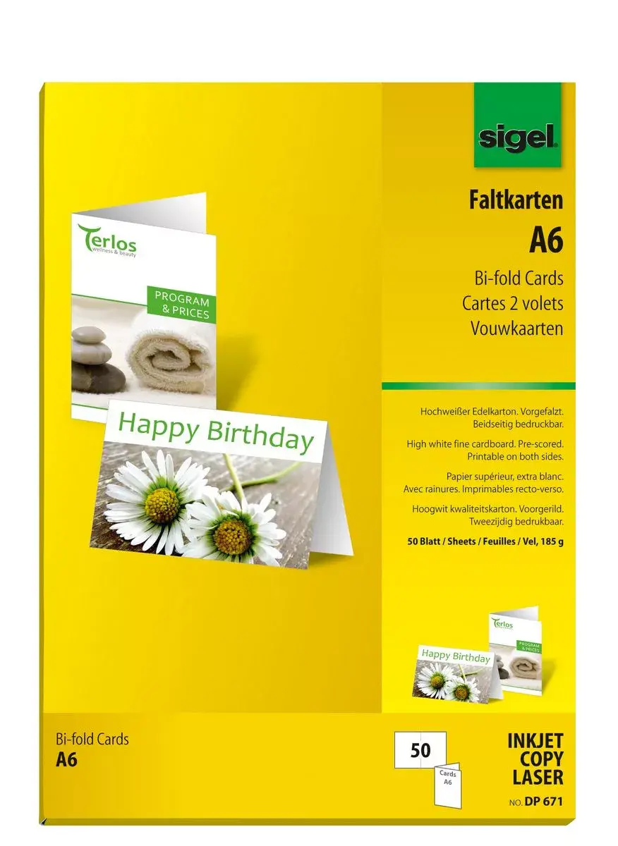 Apsveikuma/ līdzjūtības kartīte Sigel DP671 Photo 2