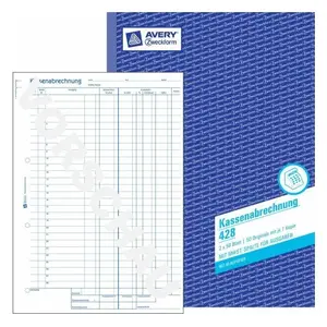 Administration Book Avery 428 Blue White Yellow