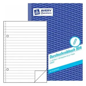 Writing Notebook A5 Avery 904 50 Sheets Blue White