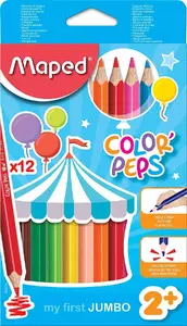 Maped 834010 coloured markers set, 12 pieces, multicolour, for ages 2+