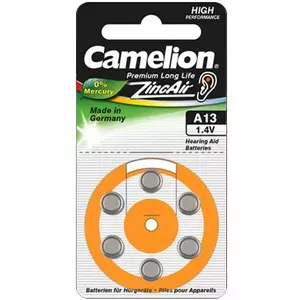 Zinc air cells Camelion A13/DA13/ZL13 6 pcs