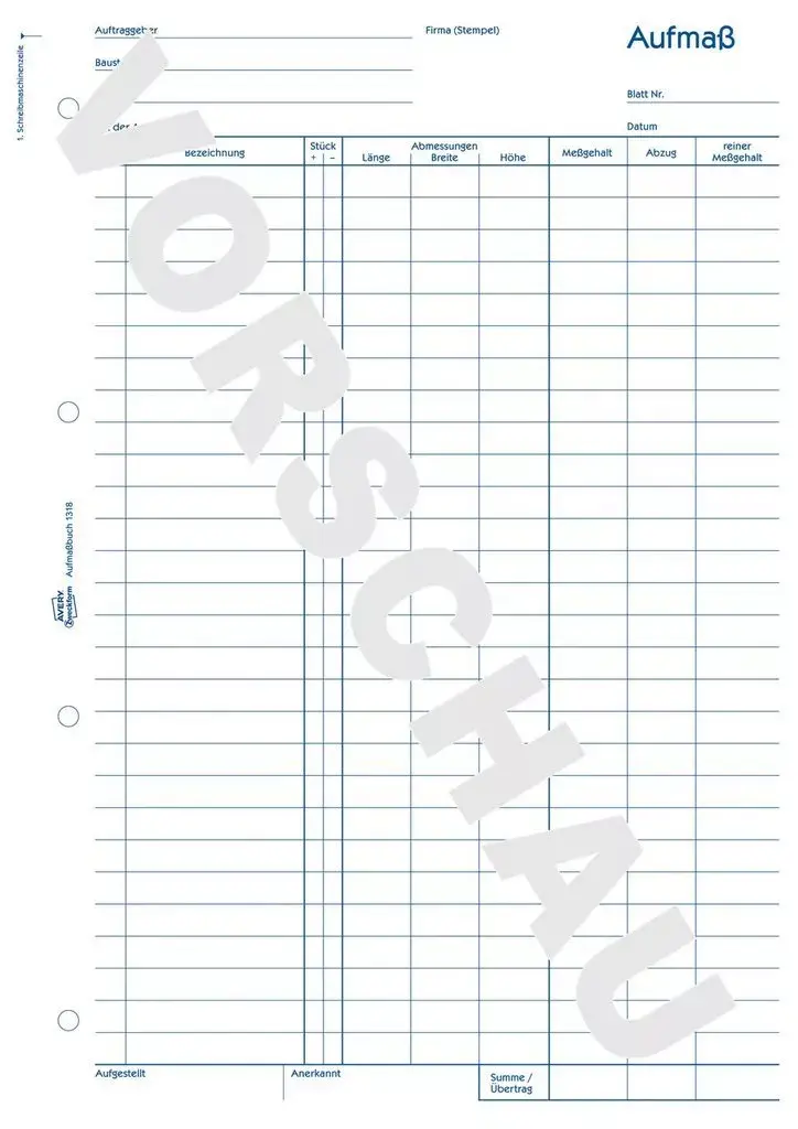Grāmatvedības forma/grāmata AVERY 1318 Photo 3