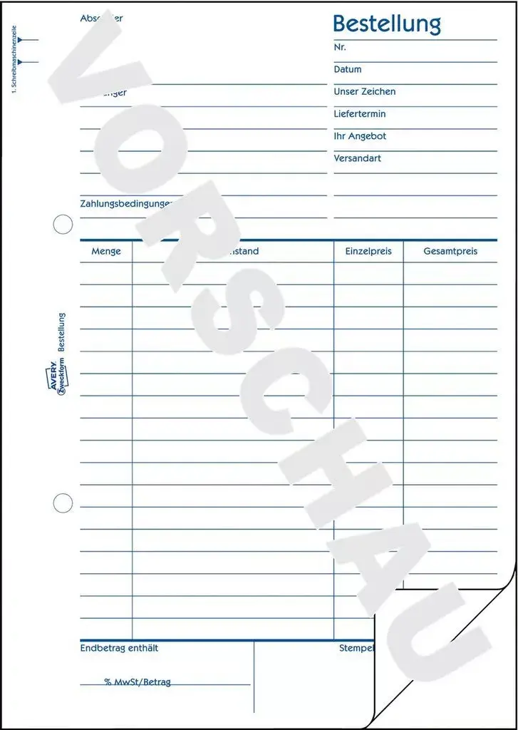 Бухгалтерская форма/книга Avery 1406 Photo 2