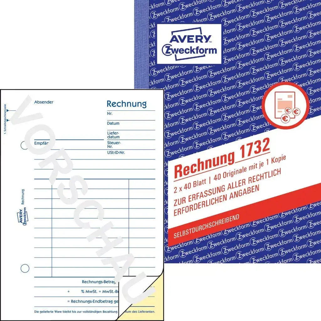 Grāmatvedības forma/grāmata A6 Avery 1732 Photo 4