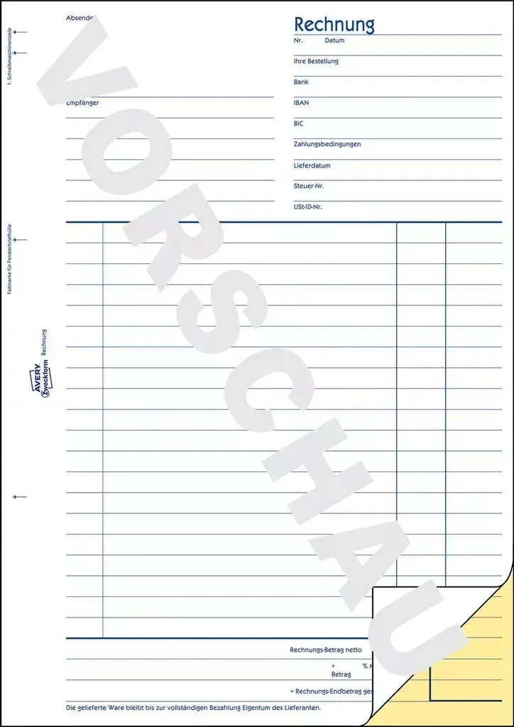 Accounting form/book AVERY 1734 Photo 2