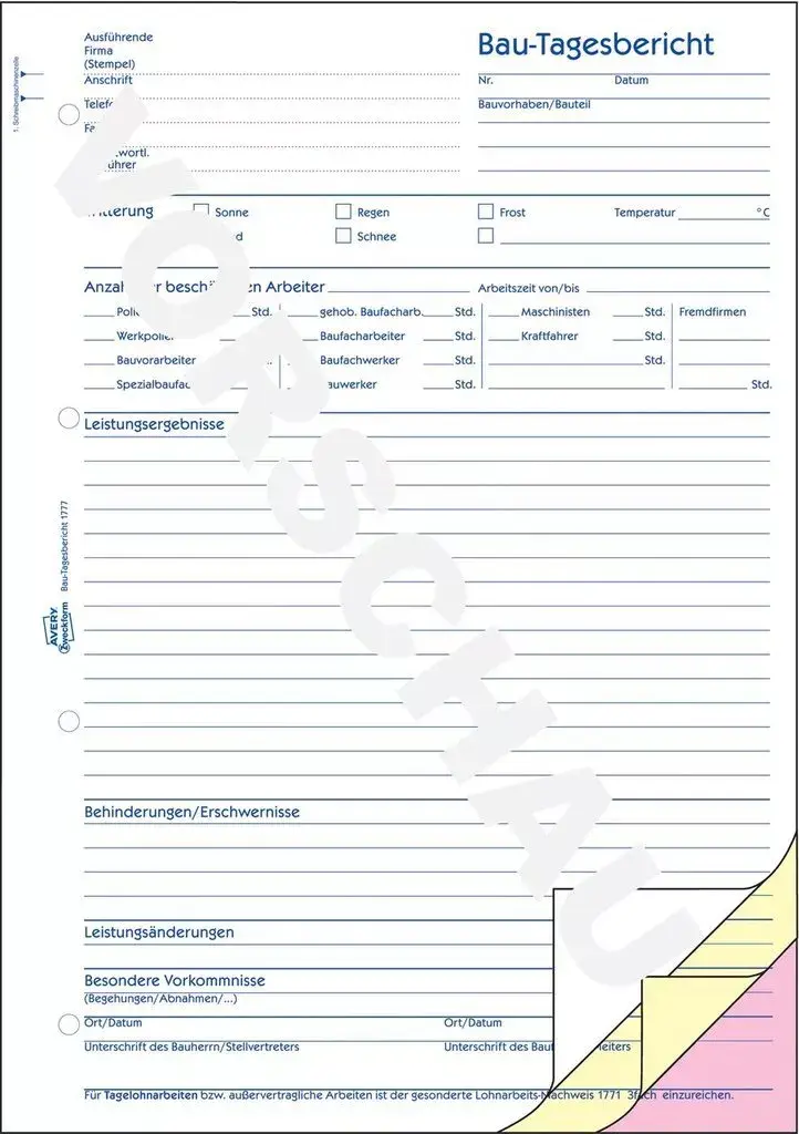 Accounting form/book AVERY 1777 Photo 2