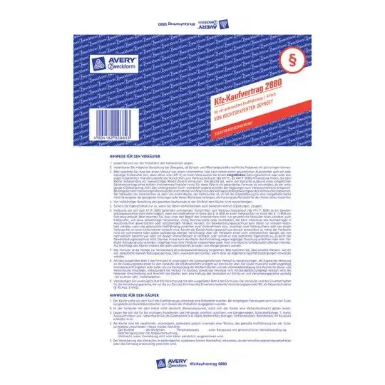 Reģistrācijas papīrs Avery 2880 Photo 3