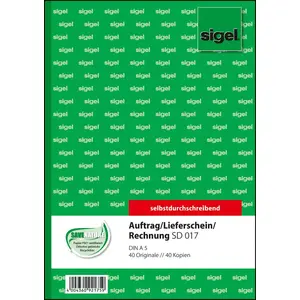 Business form Sigel SD017 Green A5 80 sheets