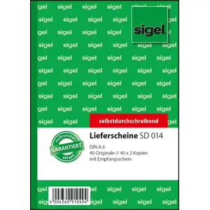 Writing Notebook Sigel SD014 A6 40 Sheets Green White
