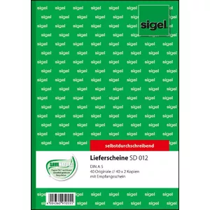 Business form Sigel SD012 Green A5 120 sheets