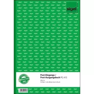 Rakstīšanas piezīmju grāmatiņa Sigel PG415 A4 50 lapas Zaļa Balta