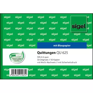 Business Form Sigel QU625 Green A6 100 Sheets