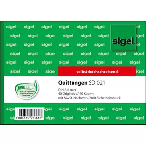 Business Form Sigel SD021 Green A6 Q