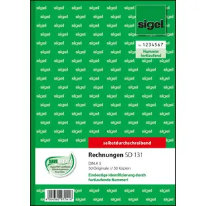 Business Form Sigel SD131 A5 White Yellow 100 Sheets
