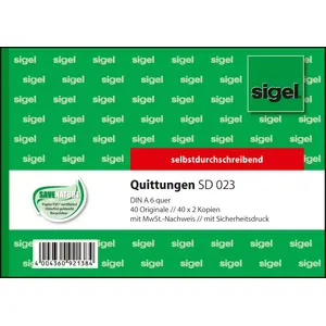 Бланк Sigel SD023 Зеленый A6 Q 120 Листов
