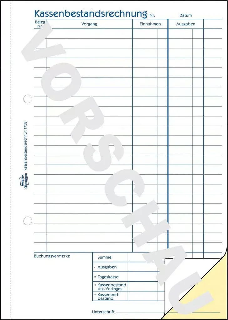 Accounting Form Book A5 Avery 1758 Photo 2