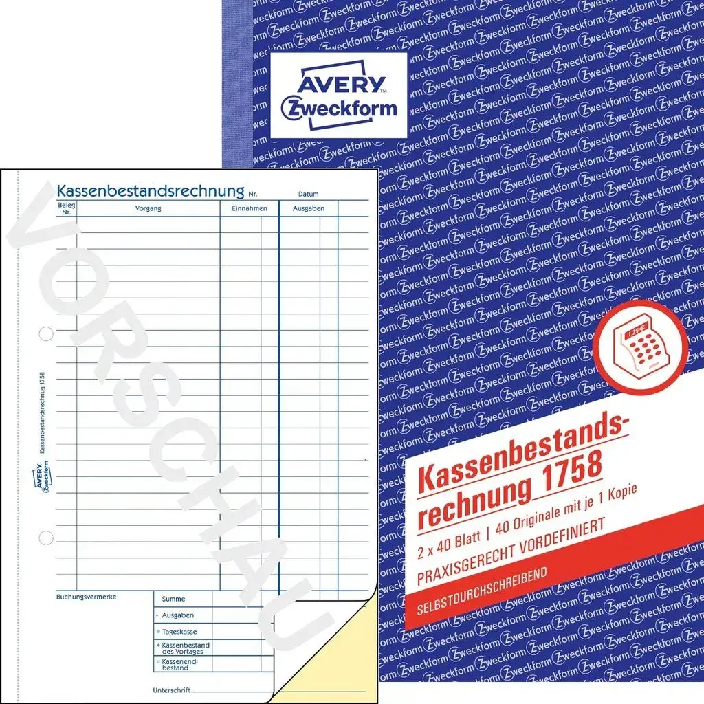 Accounting Form Book A5 Avery 1758 Photo 3