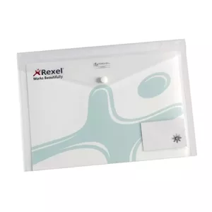 Wallet A4 Rexel Ice Popper with Business Card Pocket