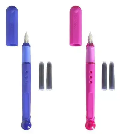 Herlitz Tornado Fountain Pen - Blue and Pink Photo 2