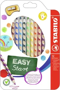 Krītiņi Stabilo EASYcolors, 12 krāsas komplekts, bērniem līdz 5 gadu vecumam, ergonomisks trīsstūra profils