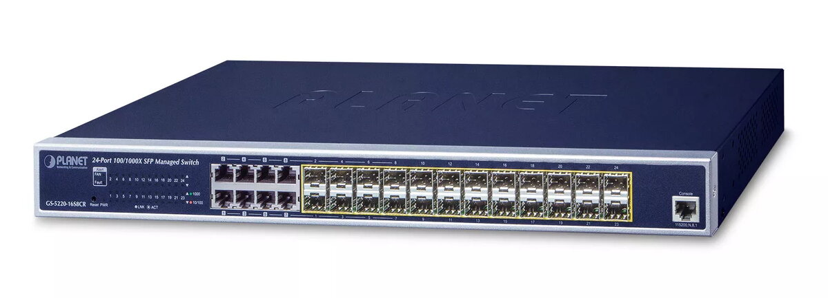 Pārvaldāms slēdzis PLANET GS-5220-16S8CR L2+ Gigabit
