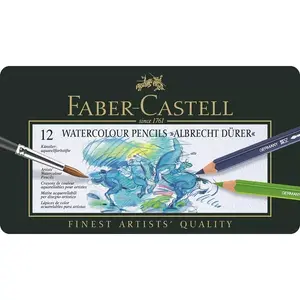 Акварельные цветные карандаши Faber-Castell Albrecht Dürer Multi, 12 шт., многоцветные