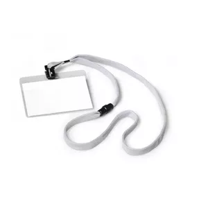 Бейдж держатель Durable 813910, текстильный ландшафтный держатель для пропуска, внутр. размер 9×6 см, упаковка 10 шт.