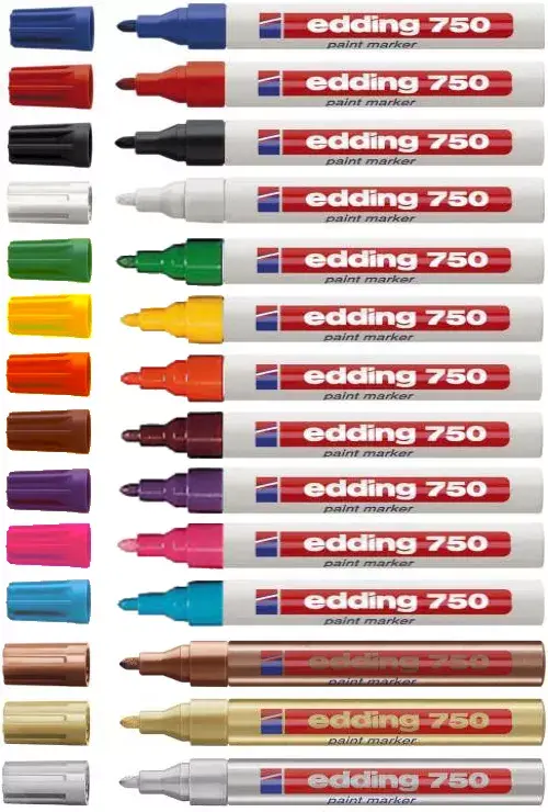 Marķieris Edding 750 Black Photo 2