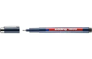 Edding 1800 Гелевая ручка с колпачком Черный 1 шт
