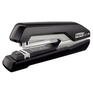 Skavotājs Rapid S17 Flat clinch melns — 30 lapu ietilpība, plakans skava, 35×168×60 mm